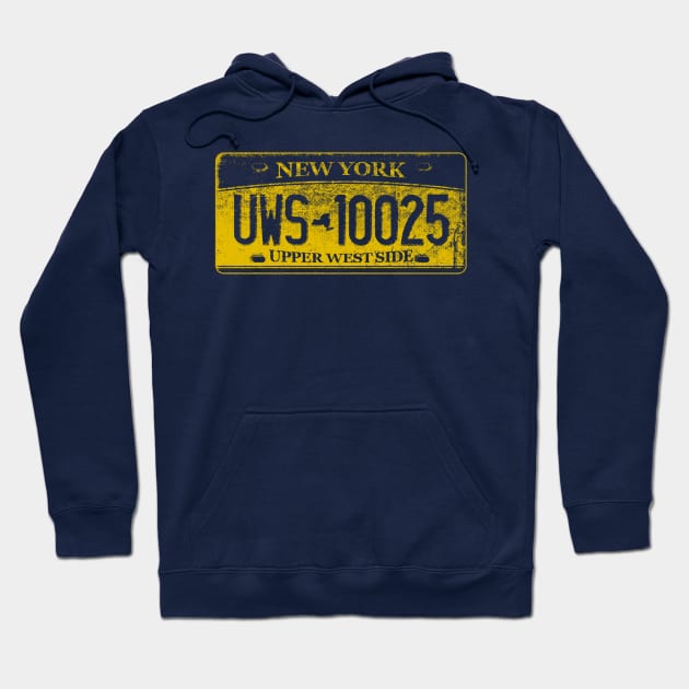 Upper West Side Zip Code 10025 (New York License Plate) Hoodie by UselessRob